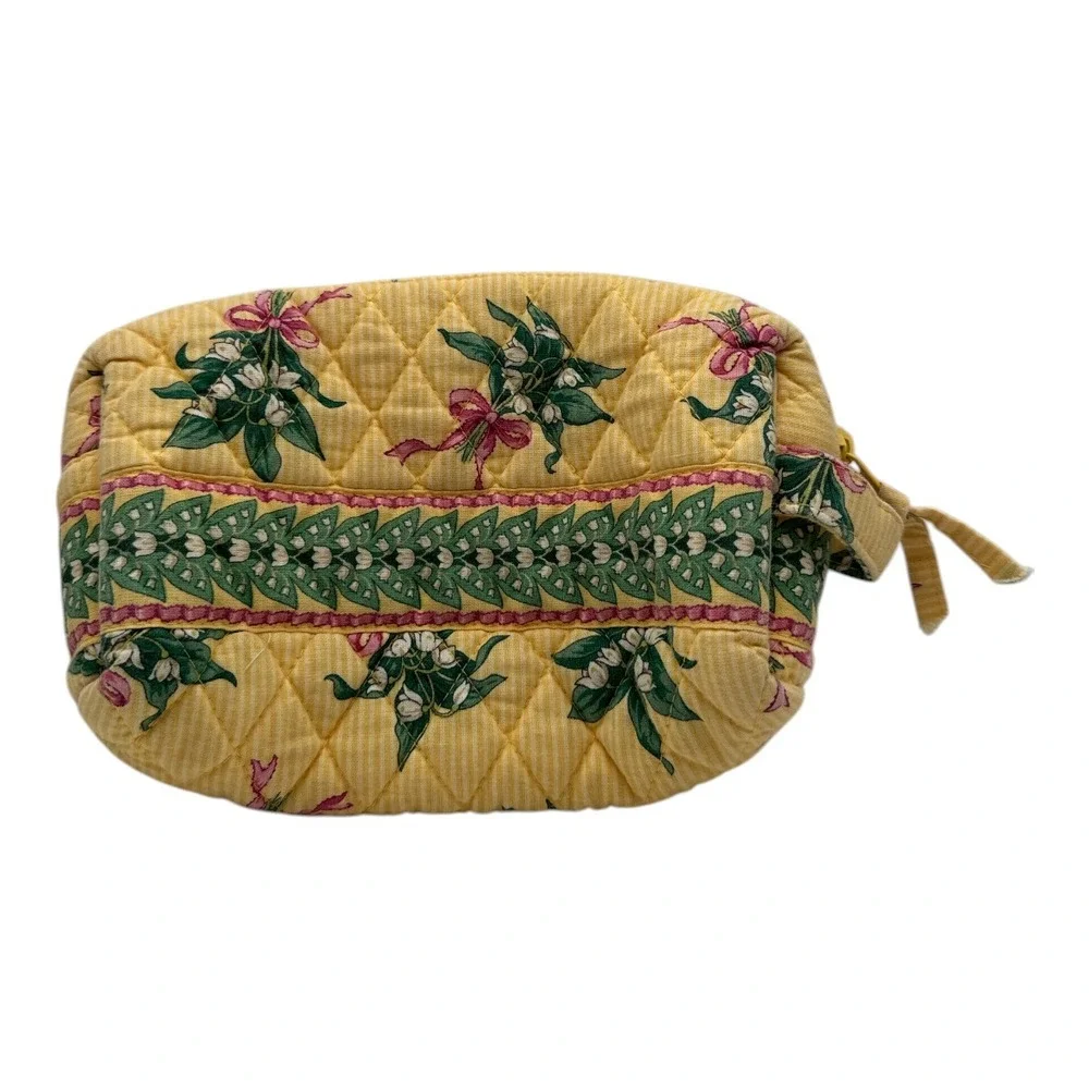 Vera Bradley Yellow Hope Medium Cosmetic Retired Spring 2002 EUC